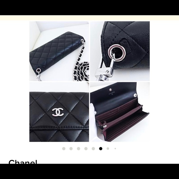 Authentic Chanel leather Wallet with chain. - Picture 10 of 14
